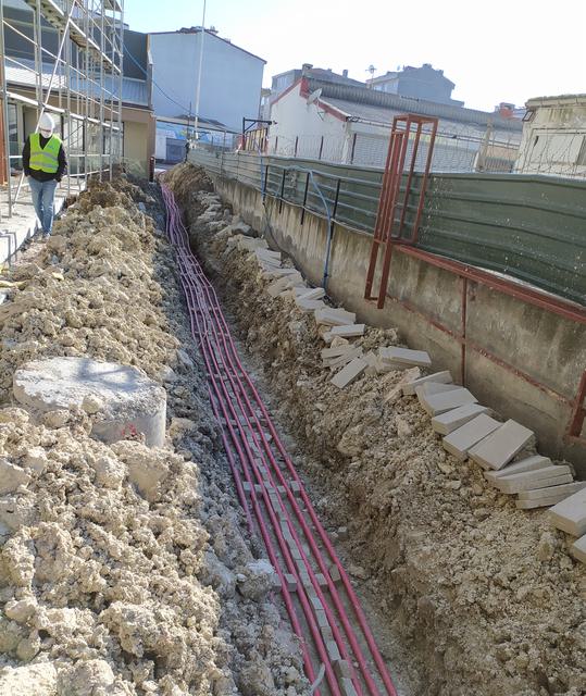Kanalda paralel döşenmiş OG kablo hattı